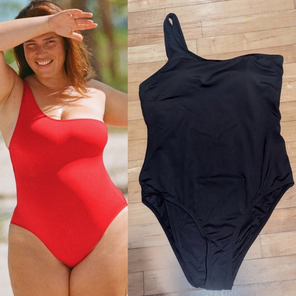 NWT Andie Swim | Nantucket One-piece In Flat Black (XXL-Long Torso)